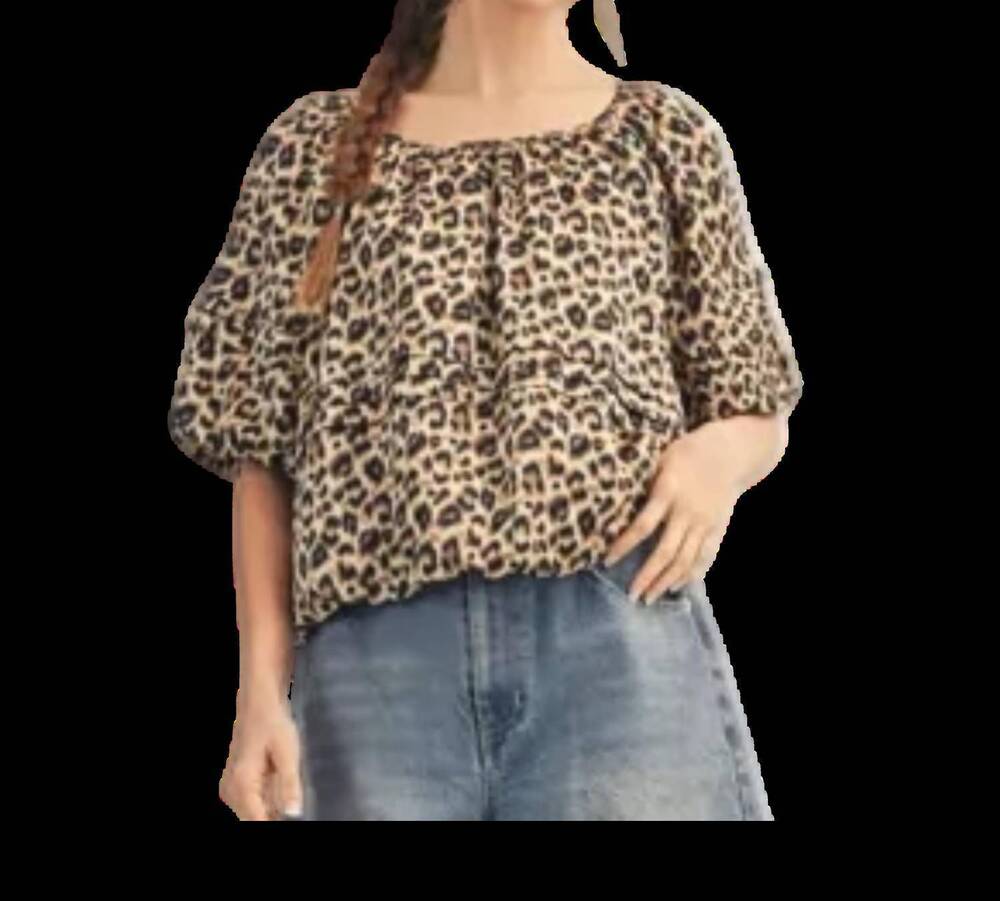 NEW JODIFL women's print short sleeve top in animal